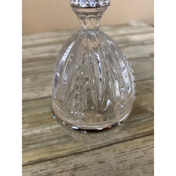 Lenox Crystal Mini Egg Trinket Boxes Set of 2 Diamonds & Pearls Made Germany - Picture 10 of 16